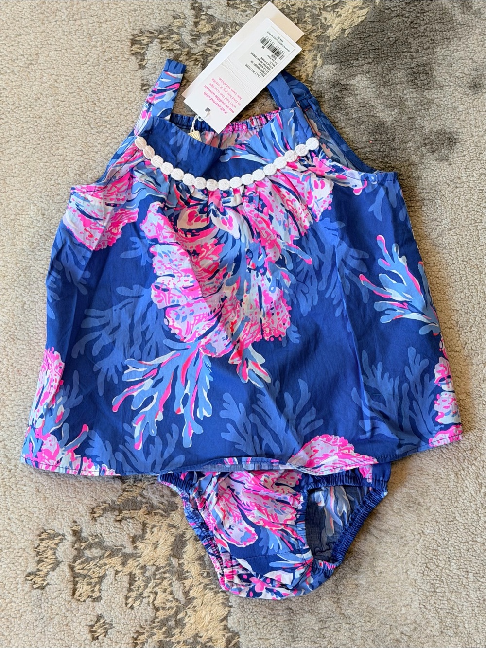 NWT Lilly Pulitzer Baby Dress With bloomers sz 3/6M